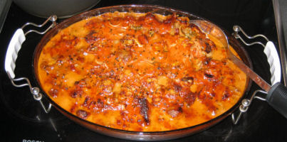 Filetschale mit Champignons und Schinken-Ratatouille