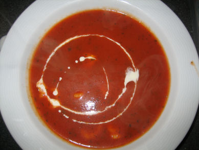Tomatensuppe mit Gin