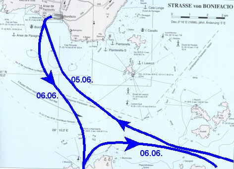 Karte aus Andrea Horn / Wyn Hoop - Korsika, Sardinien, Toskanische Inselwelt